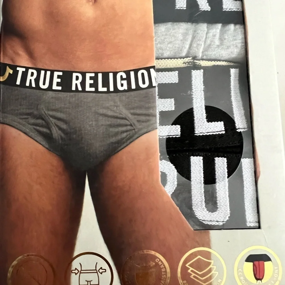 New True Religion set of 5 briefs underwear premium cotton size Large
